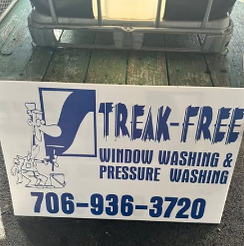 Streak-Free sign reading Window Washing and Pressure Washing, 706-936-3720
